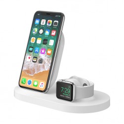 Belkin BOOST↑UP™ Wireless Charging Dock for iPhone + Apple Watch + USB-A port (with FREE Belkin Lighting Cable)