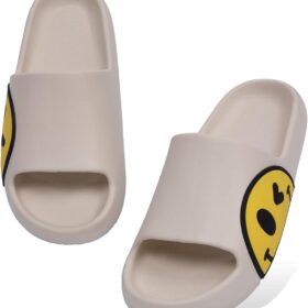 Sandals for Girls and Boys,Mens Slippers Sandals for Women,EVA Anti-Slip Indoor & Outdoor Kids Slippers Smile Face Open Toe Spa Bath Pool Gym House Casual Shower Shoes
