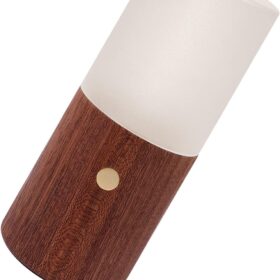 Acrylic Touch Lamp with Gravity Sensor,Night Light for Kids with Warm White Light&7 Color Changing RGB,Battery Operated Lamp for Bedroom Living Room,Kids Room,College Dorm,Office (Sapele)