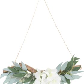Simulated green plant wall hanging summer welcome sign fake eucalyptus greenery decorative swag floral door wedding arch houseplant delicate hanging flowers plastic