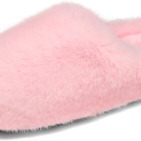 Women's Plush Fuzzy Slip on Indoor Outdoor Winter House Slippers