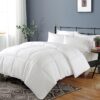 100% Cotton Cover Down Alternative Comforter Queen Size, Ultra-Soft Duvet Insert for All Seasons, Breathable GRS Microfiber Quilted Medium Warm Bed Comforter (88x88”, White)