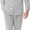 Mens Pajamas Set Long Sleeve Soft Pajamas for Men Button Down Sleepwear Pjs Lounge Sets with Pockets S-2XL