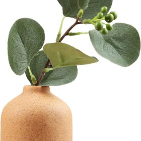 Ceramic Vase - Simple Vase for Flowers Plants, Small Vase, Modern Vase, Dried Flower Vase, Home Decoration, Flower Arrangement Decorative Shooting Props, (Brown)