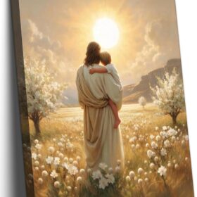 Canvas wall art decoration, suitable for living room, children's bedroom, religious prints, artwork, 12x16 inches.