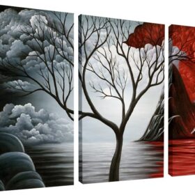 The Cloud Tree 3 Panels Modern  Canvas Prints Artwork Abstract Seascape Paintings Reproduction Sea Beach Pictures Printed on Canvas Wall Art for Home Decorations Wall Decor