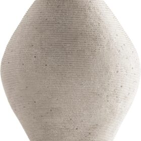 by  12" Modern Distressed Polyresin Vase, Antique Tan