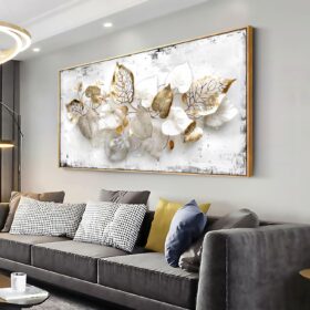 Wall Art Leaf Modern Botanical Artwork Canvas Painting for Living Room Bedroom Dining Room Home Office Decor 20"x40" with Framed