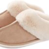 Womens Slipper with Memory Foam Fluffy Soft Warm Slip On House Slippers Anti-Skid Cozy Plush for Indoor Outdoor