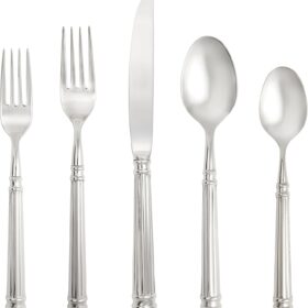 18/10 Stainless Steel Flatware, 20 Piece Place Setting With Table Knives, Forks and Spoons (Service For 4), Dishwasher Safe, Mirrored